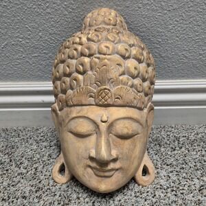 Buddha Head Wall Hanging Decor Spiritual‎ Home Accent Made in Indonesia
